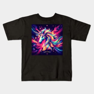 Beautiful vibrant and colorful unicorn #4 Kids T-Shirt